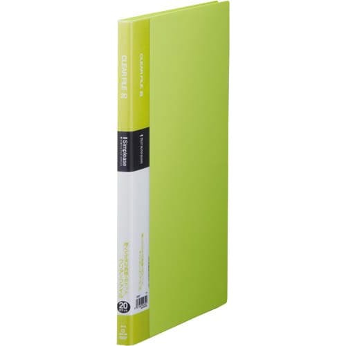 シンプリーズクリアーＦ固定式Ａ４縦２０Ｐ黄緑１０冊画像