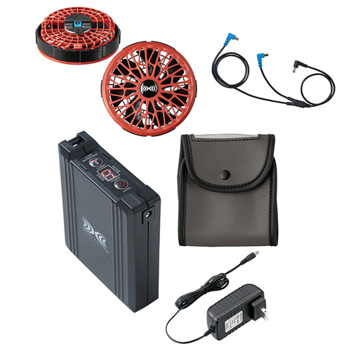 空調服 ｽﾀｰﾀｰｷｯﾄ 14.4V(ﾌｧﾝﾚｯﾄﾞ)丸形 (SK23021R70) 1ｾｯﾄ画像