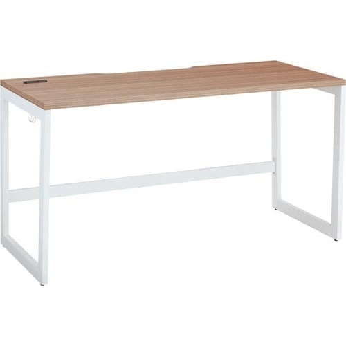 リスムデスクＤ６００Ｗ１４００　白脚　ウォルナット画像