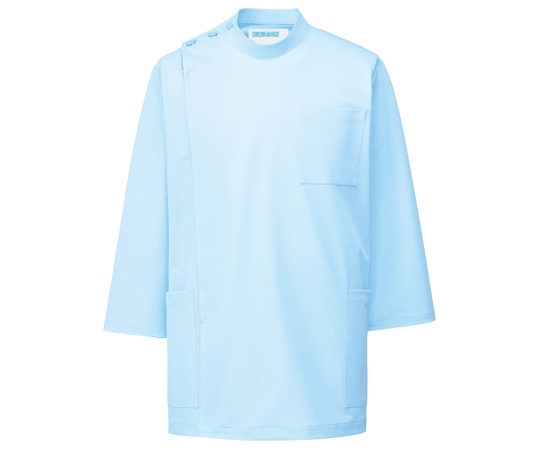 メンズ医務衣　七分袖　サックス　3L画像