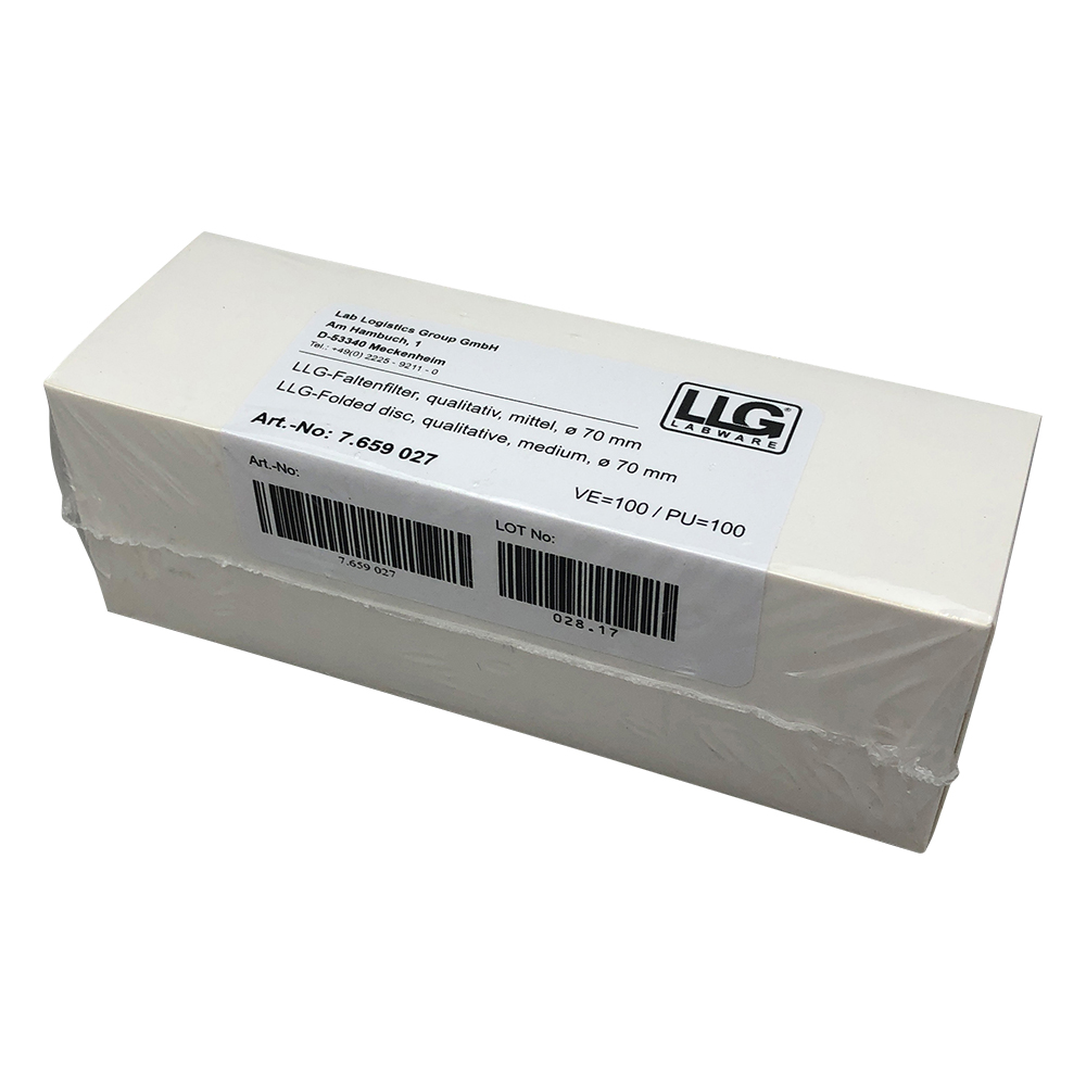 折りたたみ定性濾紙　Φ70mm　100枚入画像