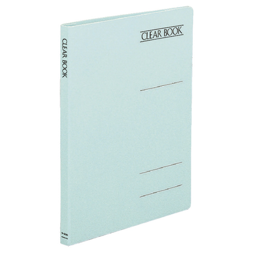 ｸﾘﾔｰﾌﾞｯｸ(ﾌﾗｯﾄﾌｧｲﾙﾀｲﾌﾟ) A4ﾀﾃ 2穴 8ﾎﾟｹｯﾄ付属 背幅18mm 青 1ｾｯﾄ(10冊)画像