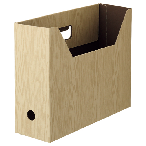 ﾎﾞｯｸｽﾌｧｲﾙ(WOODY) A4ﾖｺ 背幅100mm ﾅﾁｭﾗﾙ 1ﾊﾟｯｸ(3冊)画像