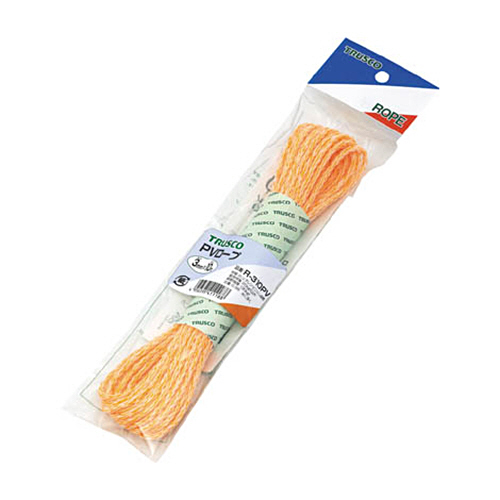 PVﾛｰﾌﾟ 3mm×10m 袋入 黄 1巻画像