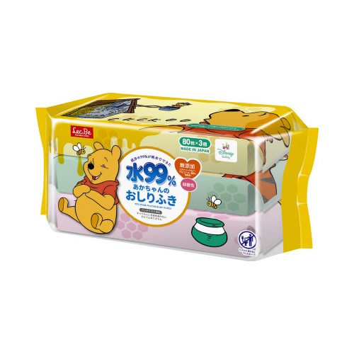 おしりふき　８０枚×３個　くまのプーさん