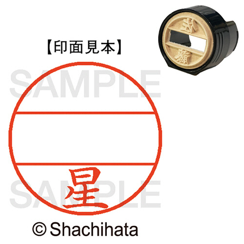ﾃﾞｰﾀｰﾈｰﾑEX15号 ﾏｽﾀｰ部(印面) 既製 星 1個画像