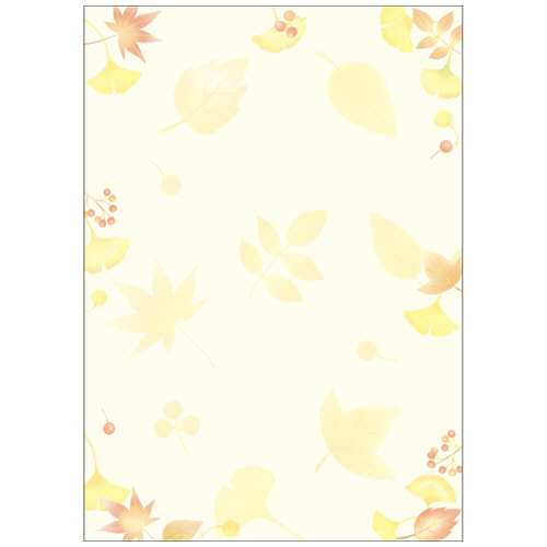 OA対応和柄用紙 和ごころ A4判 落ち葉 1ｾｯﾄ(50枚:10枚×5冊)