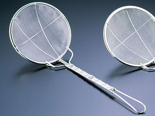 中華用品 18-8 強力プレス 丸かす揚げ荒目(16メッシュ)18cm画像