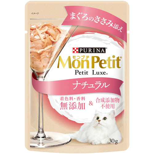 ﾓﾝﾌﾟﾁ ﾌﾟﾁﾘｭｸｽﾊﾟｳﾁ ﾅﾁｭﾗﾙ まぐろのささみ添え 30g 1ｾｯﾄ(12ﾊﾟｯｸ)画像