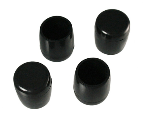 パイプ脚キャップ 内径24mm 高さ34mm 黒 1パック（4個入）画像