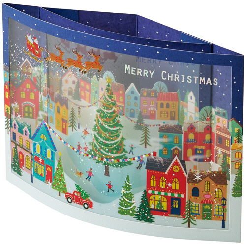 ｸﾘｽﾏｽｶｰﾄﾞ ｶｰﾌﾞ箔ｸﾘｽﾏｽﾀｳﾝ 1個