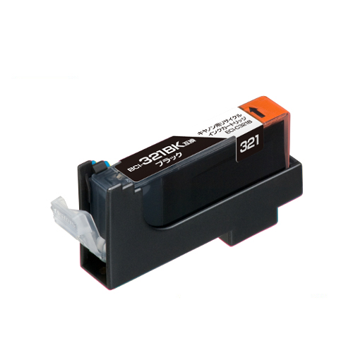 ﾘｻｲｸﾙｲﾝｸｶｰﾄﾘｯｼﾞ ﾌﾞﾗｯｸ(染料) [ｷﾔﾉﾝ:BCI-321BK互換] ECI-C321B 1個画像