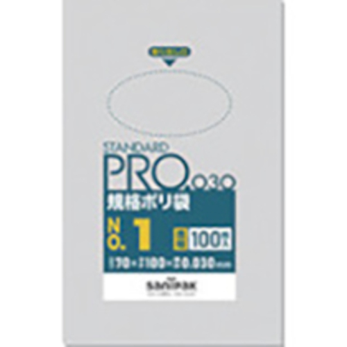 ｽﾀﾝﾀﾞｰﾄﾞﾎﾟﾘ袋1号(0.03mm) 1袋(100枚)画像