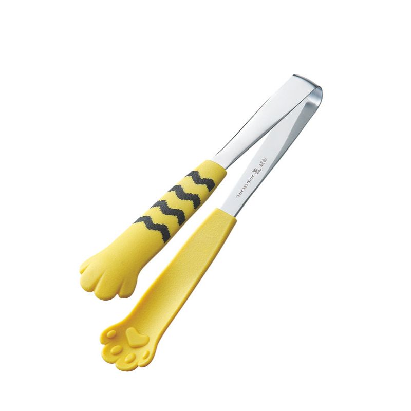 18-0 卓上トングきゃっちだにゃん しま黄 田辺金具画像