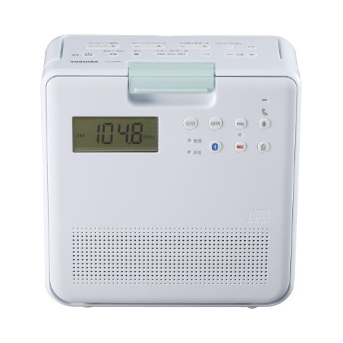 防水仕様ＳＤ・ＣＤラジオ　ホワイト画像