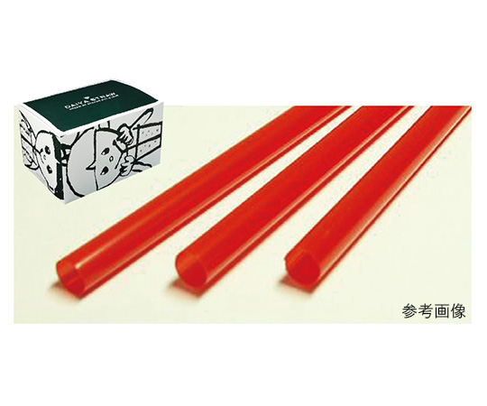ストレートストロー 6mm×17cm 包装なし 赤 1箱（500本入）画像