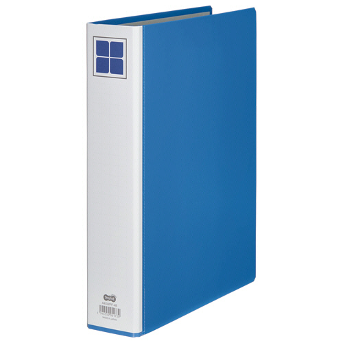 両開きﾊﾟｲﾌﾟ式ﾌｧｲﾙE A4ﾀﾃ 400枚収容 40mmとじ 背幅66mm 青 1冊画像