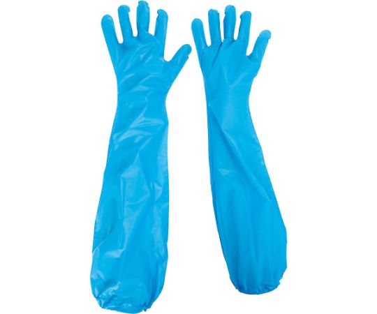 ポリエチレンロング手袋 ベルテ590N ブルー 30枚入画像