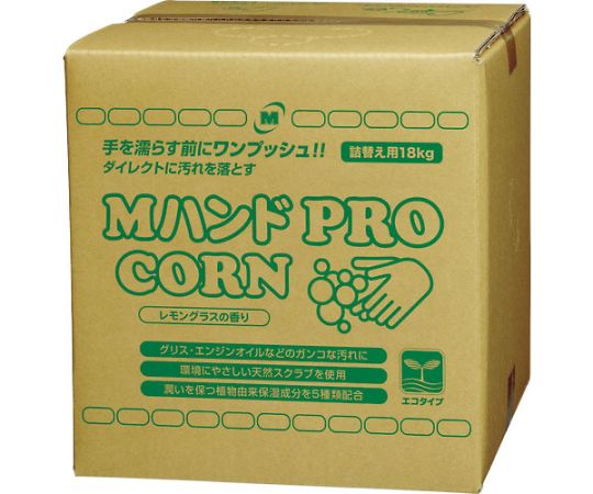 Mハンドクリーナー PRO/CORN 詰替え用BIB容器 コック付 18kg