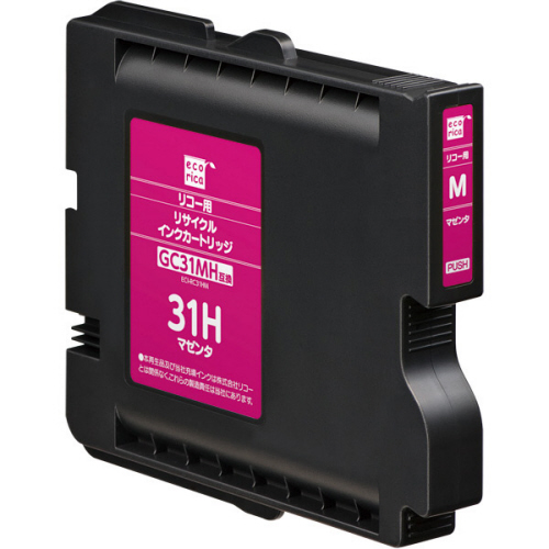ﾘｻｲｸﾙｲﾝｸｶｰﾄﾘｯｼﾞ ﾏｾﾞﾝﾀ(顔料) [ﾘｺｰ:GC31MH互換] ECI-RC31HM 1個画像