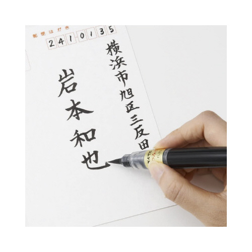 筆ペン　ぺんてる筆　つみ穂　10セット 鮮やかなカラフルなペンが並んでいる状態