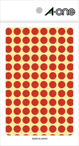 カラーラベル　赤９ｍｍ丸型画像