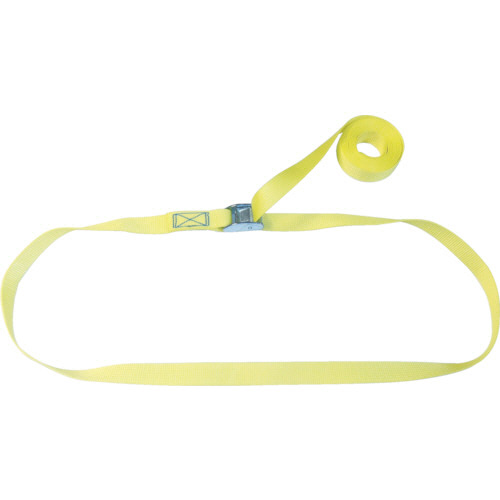 ﾗｯｼﾝｸﾞﾍﾞﾙﾄ(ﾍﾞﾙﾄ荷締機)ｶﾑﾊﾞｯｸﾙ式ｴﾝﾄﾞﾚｽﾀｲﾌﾟ 25mm×4m 黄 1本画像