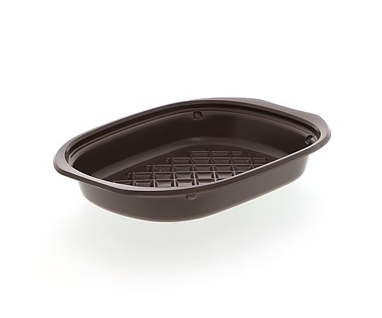 食品容器 BakeQ ベイクック 本体 オーバルロースター500 茶 50個入画像