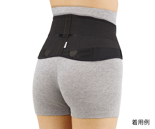 楽らく腰ガード［ソルボ］ スリム 黒 S画像