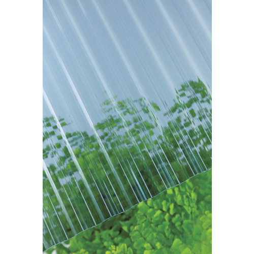 ﾎﾟﾘｶ波板 32波 6尺 910ｸﾞﾚｰｽﾓｰｸ 1枚画像