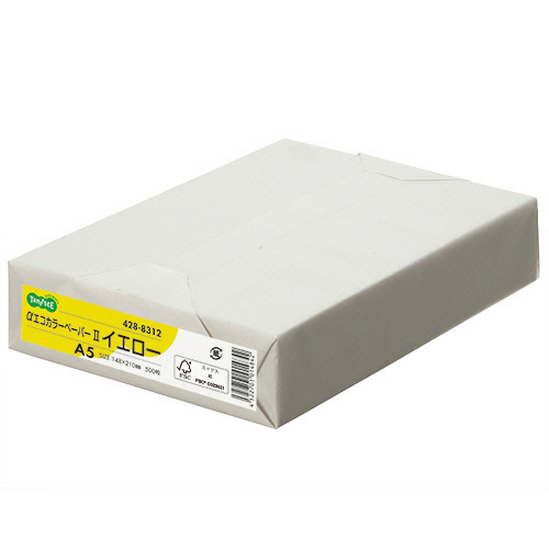 αｴｺｶﾗｰﾍﾟｰﾊﾟｰII A5 ｲｴﾛｰ 1冊(500枚)