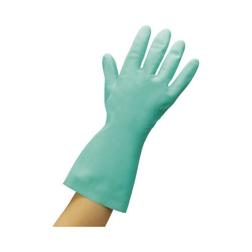 炊事手袋　天然ゴム　中厚手　Ｌ　グリーン画像