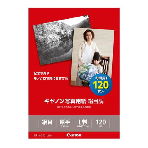 写真用紙絹目調　Ｌ判　ＳＧ－２０１Ｌ１２０画像
