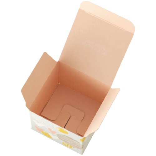 ギフト箱 キューブボックス ブルーハート(20枚) ヘッズ 立体的に並んだ青いハート模様のギフトボックスが見える状態