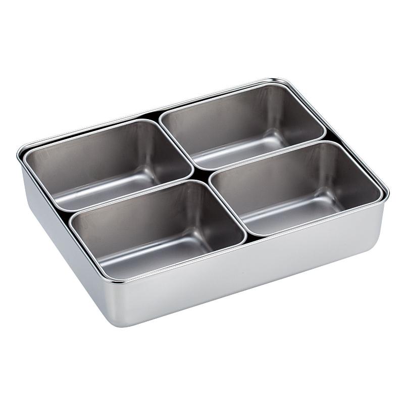 調味料入れ UK 調味料入バット〈0号・角4個入〉 YUKIWA画像