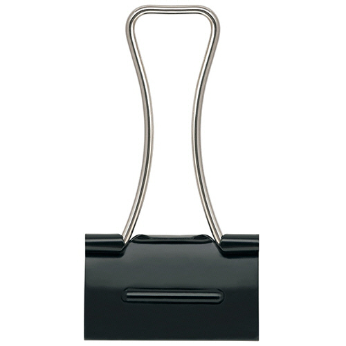 軽く開けるﾀﾞﾌﾞﾙｸﾘｯﾌﾟ ｴｱかる 大 口幅32mm ﾌﾞﾗｯｸ 1箱(10個)