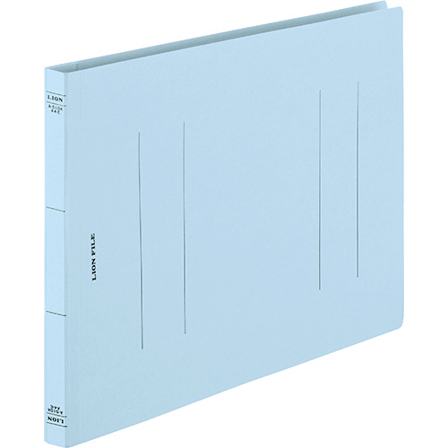 ﾌﾗｯﾄﾌｧｲﾙ(環境) 樹脂押え具 A4ﾖｺ 150枚収容 背幅18mm ﾗｲﾄﾌﾞﾙｰ 1ｾｯﾄ(10冊)画像