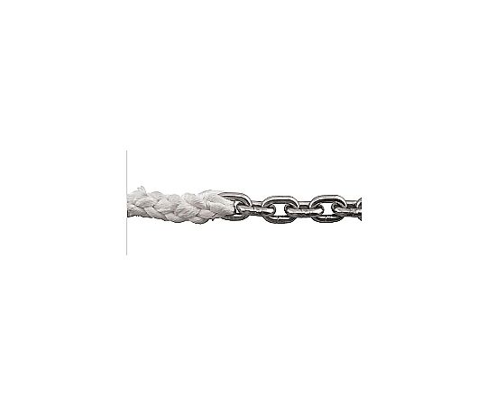 50m/7.9x14.2mm アンカーロープ(チェーン付) チェーンが付いたロープが巻かれた状態