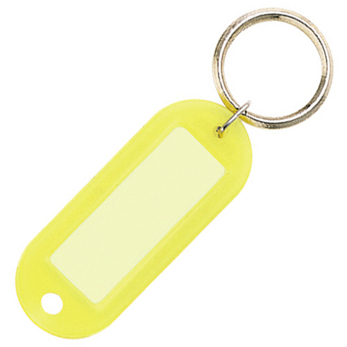 ｷｰﾎﾙﾀﾞｰ型名札 両面表示用･大 黄 1ｾｯﾄ(50個)画像