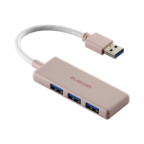 ＵＳＢハブ（ＵＳＢ－Ａ×３）バスパワー　ピンク画像