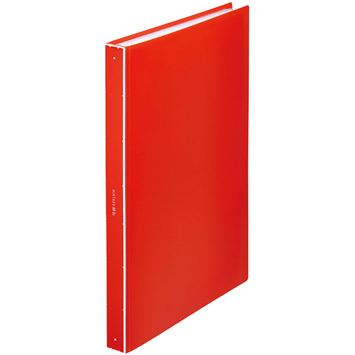 ｸﾘｱｰﾌｧｲﾙ ﾋｸﾀｽ(透明) A4ﾀﾃ 60ﾎﾟｹｯﾄ 背幅24mm 赤 1ｾｯﾄ(5冊)画像