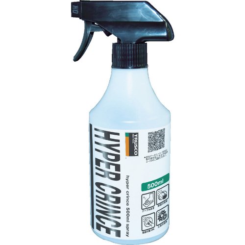 アルコール製剤 TRUSCO アルコール除菌剤 HYPER CRINCE 500ml スプレー付 トラスコ中山画像