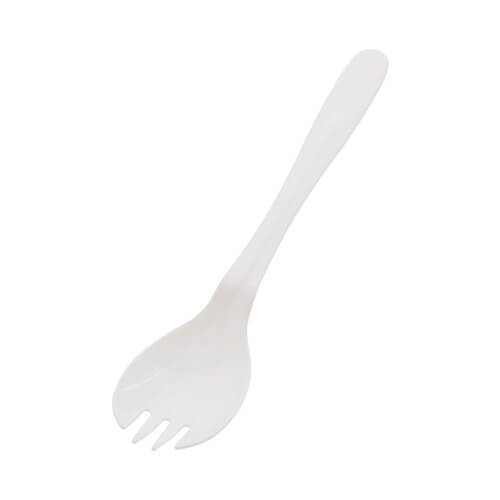 ホウケン産業 バイオプラフォークスプーン 16cm ナチュラル (個包装) 100本画像