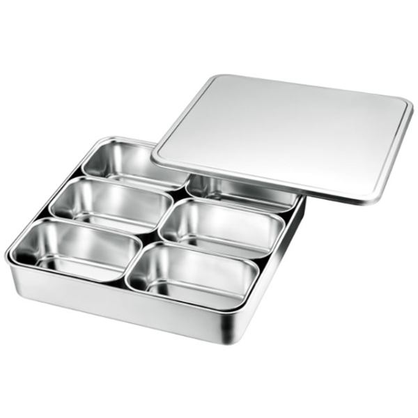 調味料入れ AG18-8 大型調味料入バット6ヶ入 田型 赤川器物製作所画像