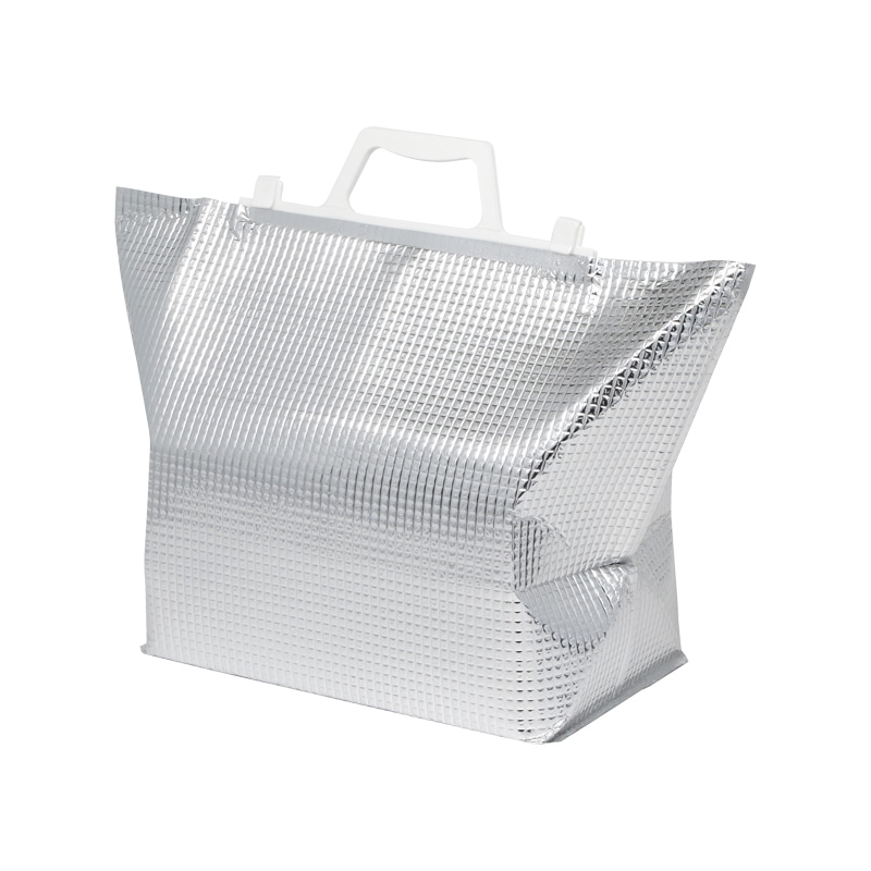 手提げ保冷角底袋（白）　小　１０Ｐ画像