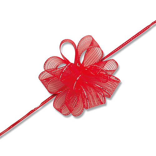 ワンタッチフラワーリボン ２４×２０ アカ画像