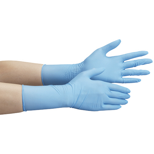 ﾆﾄﾘﾙ使い捨て手袋 ﾛﾝｸﾞ 粉なし 青 M 1箱(100枚)画像