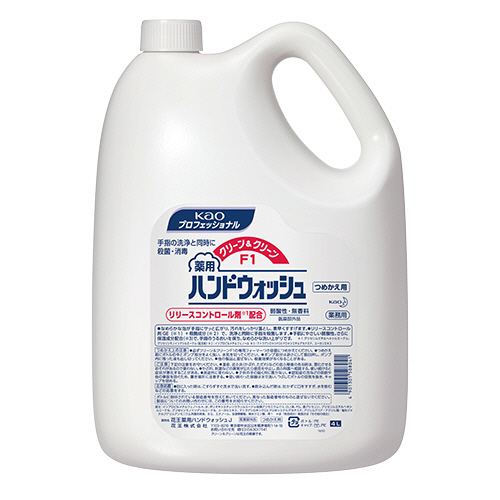 ｸﾘｰﾝ&ｸﾘｰﾝF1 薬用ﾊﾝﾄﾞｳｫｯｼｭ つめかえ用 業務用 4L 1本画像