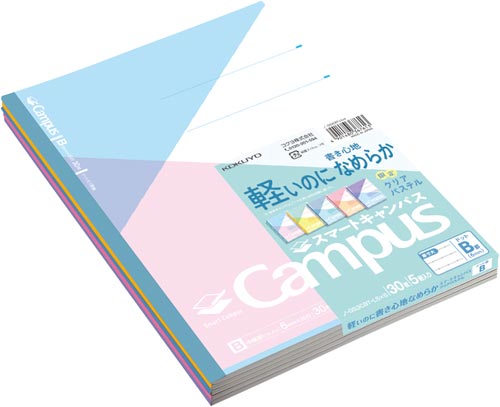 限定スマートキャンパス＜パステル＞５色ドットＢ罫画像