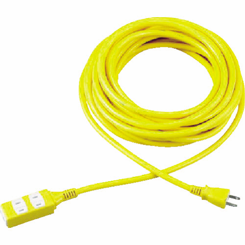 ｿﾌﾄﾀｲﾌﾟﾌﾟﾗｸﾞ 3個口ﾀｯﾌﾟ型 10m ｲｴﾛｰ 1本画像